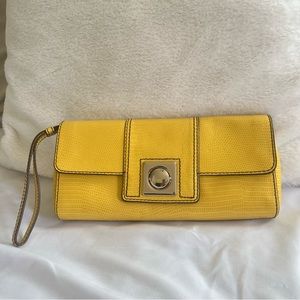 Yellow Banana Republic Clutch